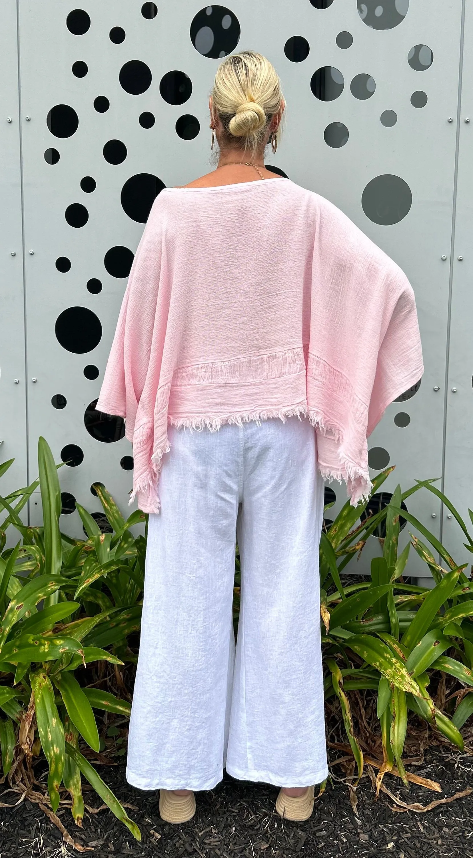 Teegan Linen Top in Tutu