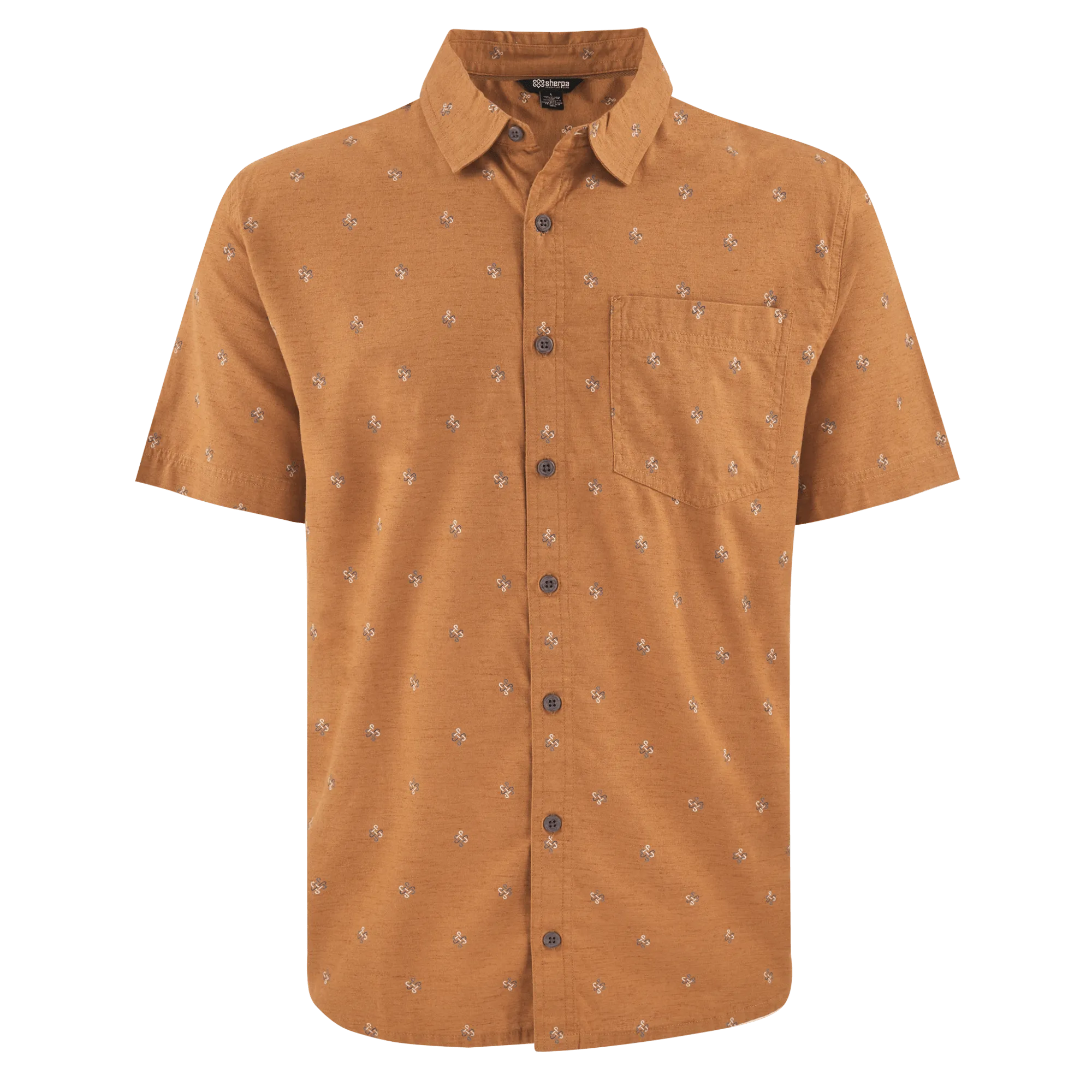 Tharu Short Sleeve Shirt - Caramel Endless Knot
