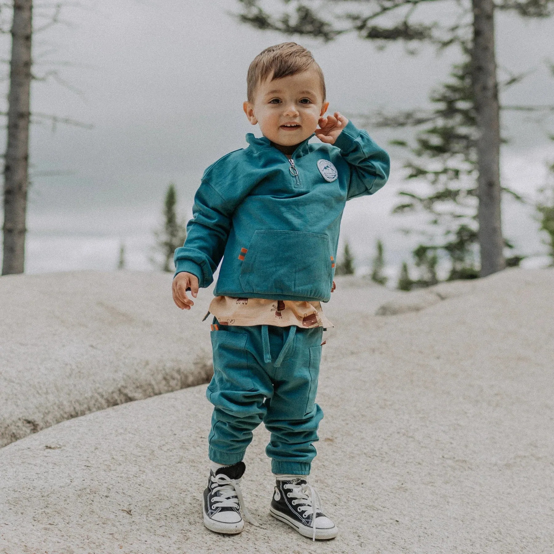 The Aspen Sweatshirt - Dark Aqua - KIDS