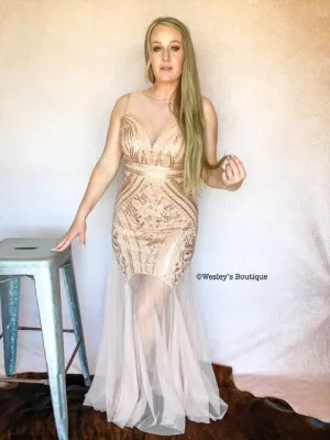 The Friday Night Lights Gold Sequin Dress