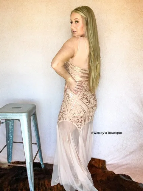 The Friday Night Lights Gold Sequin Dress