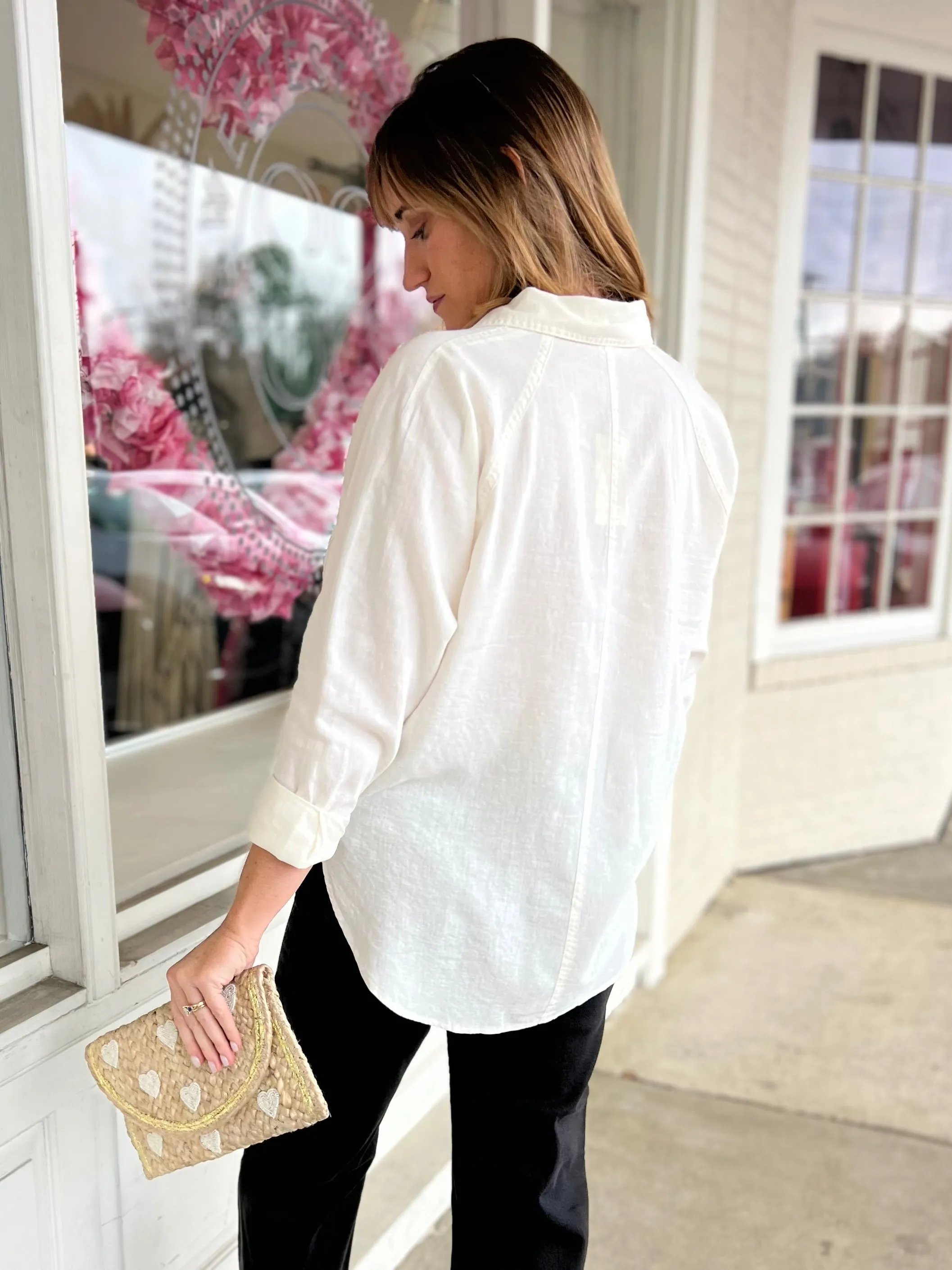 The Perfect Linen Button Front Top