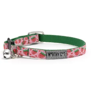 The Worthy Dog Strawberry Cat Collar