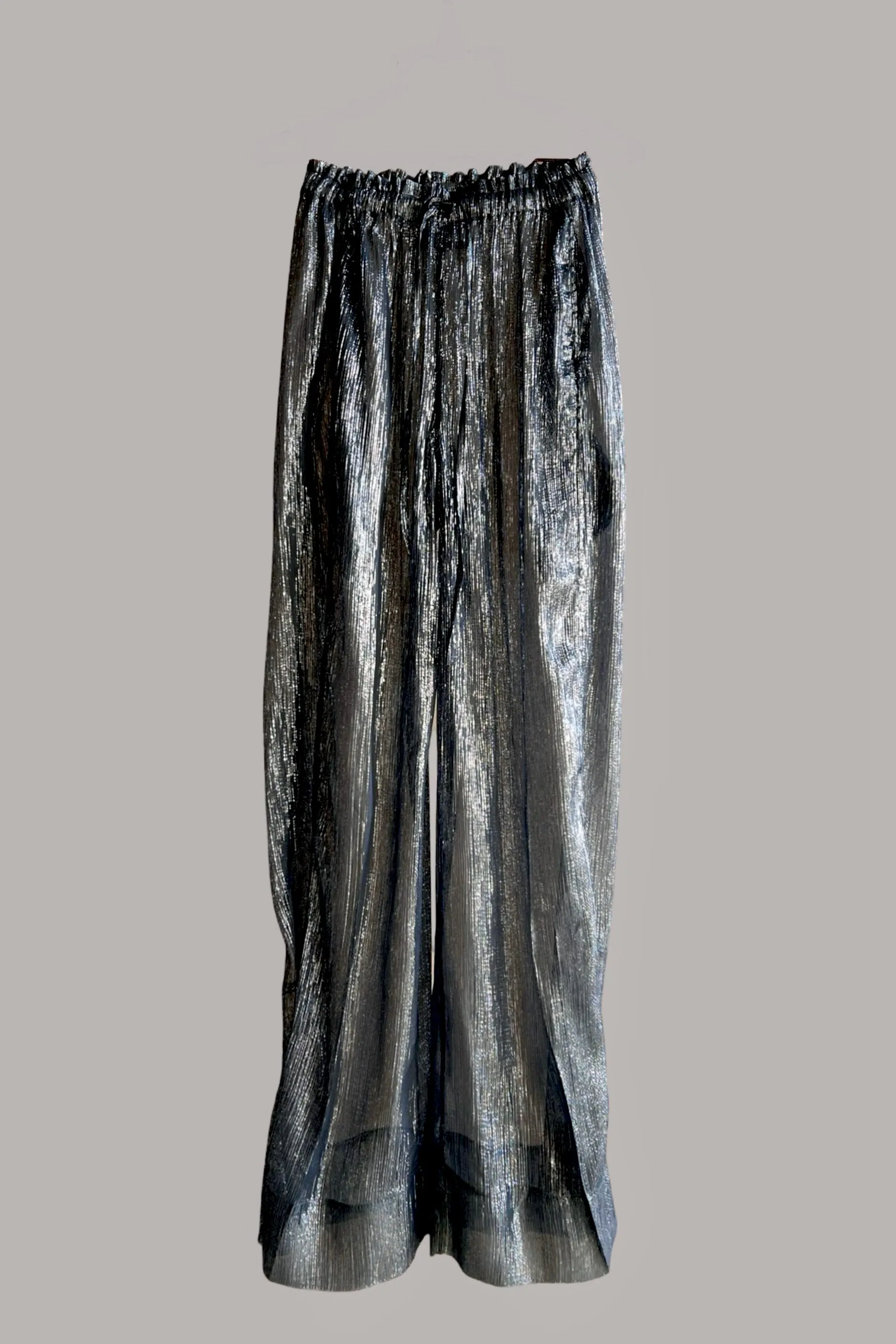 Transformer Trouser Pewter Blue Dusk Silk Lame’ {Made to Order}