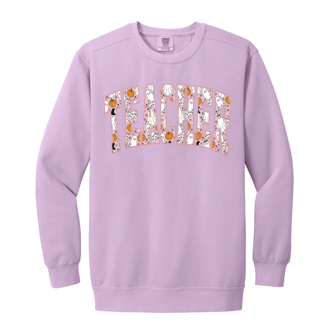 Trendy Halloween Fall Crewneck Sweatshirt – Perfect for Spooky Teachers!