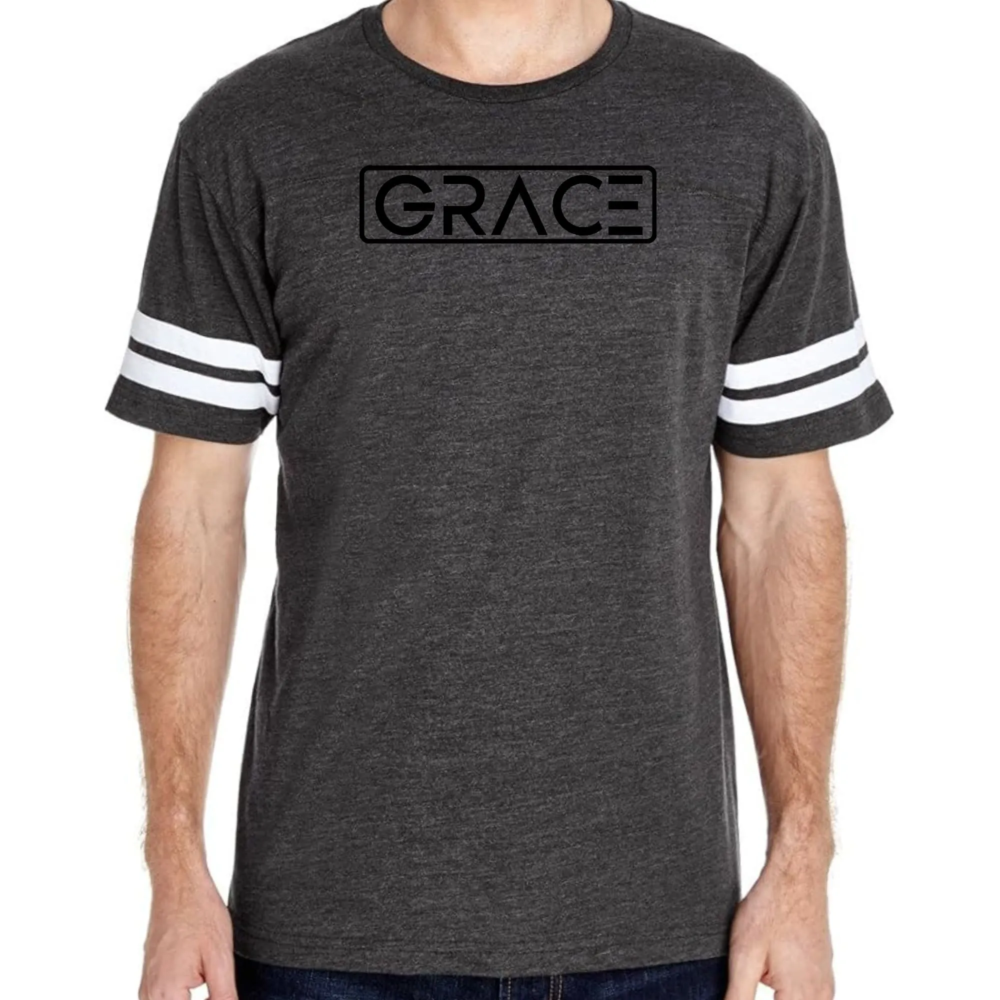 Unisex Vintage Sport Graphic T-Shirt – Grace Christian Black Illustration