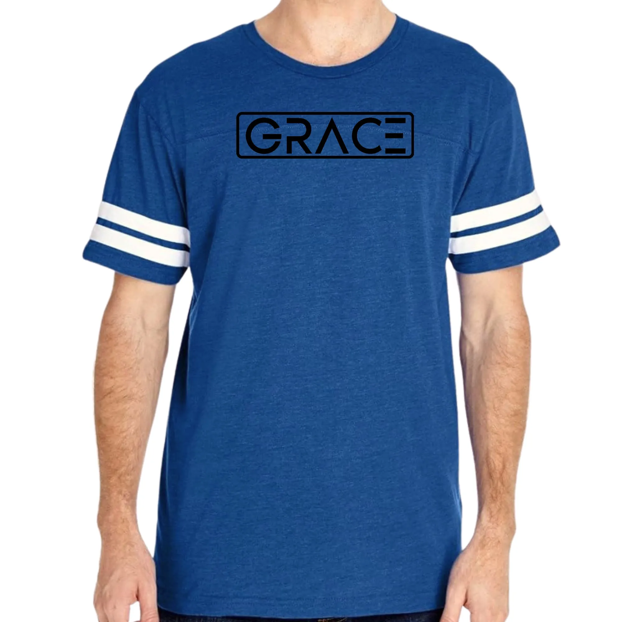 Unisex Vintage Sport Graphic T-Shirt – Grace Christian Black Illustration