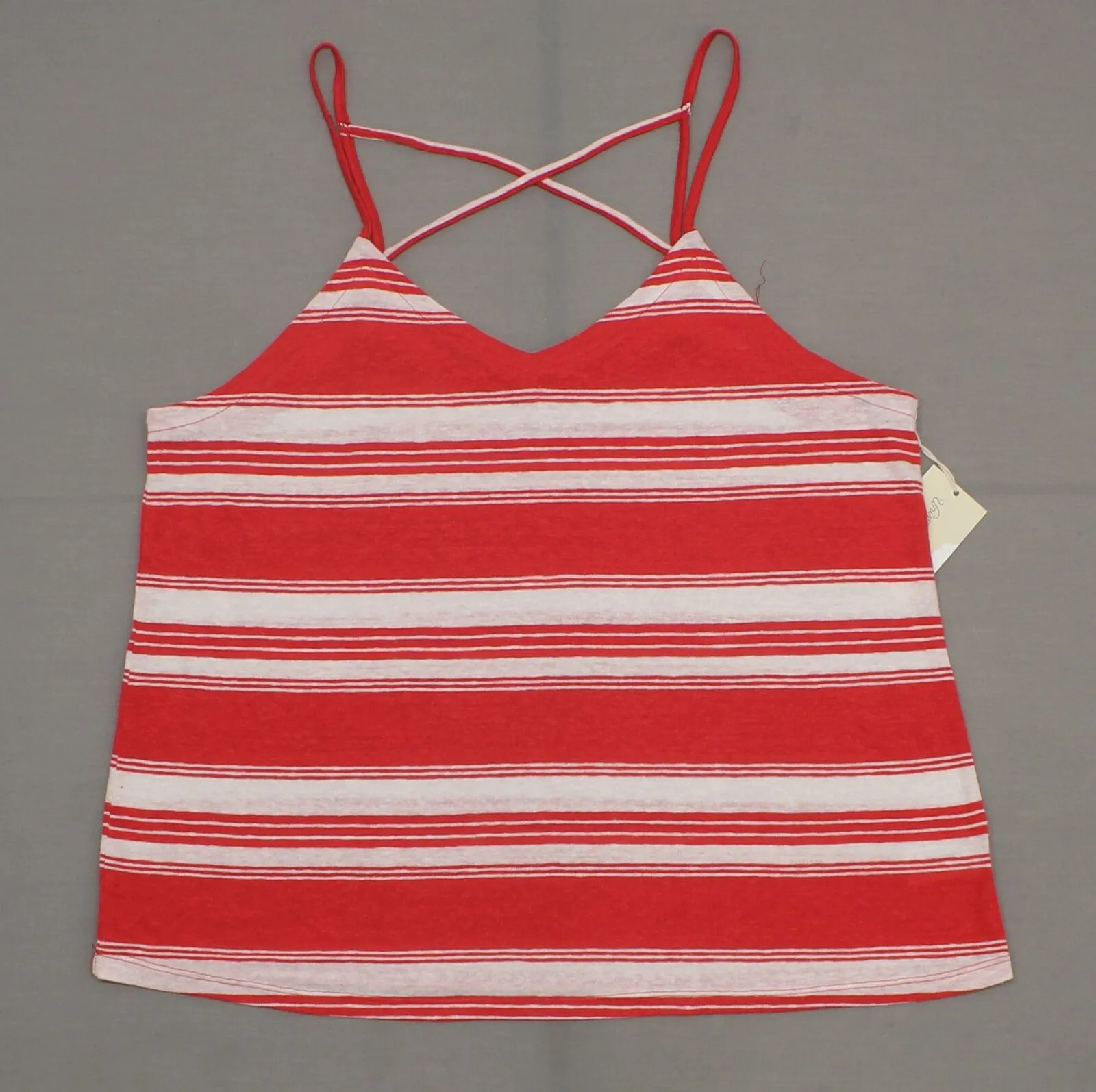 Universal Thread Women's Linen Blend Strappy Cross Back Tank Top