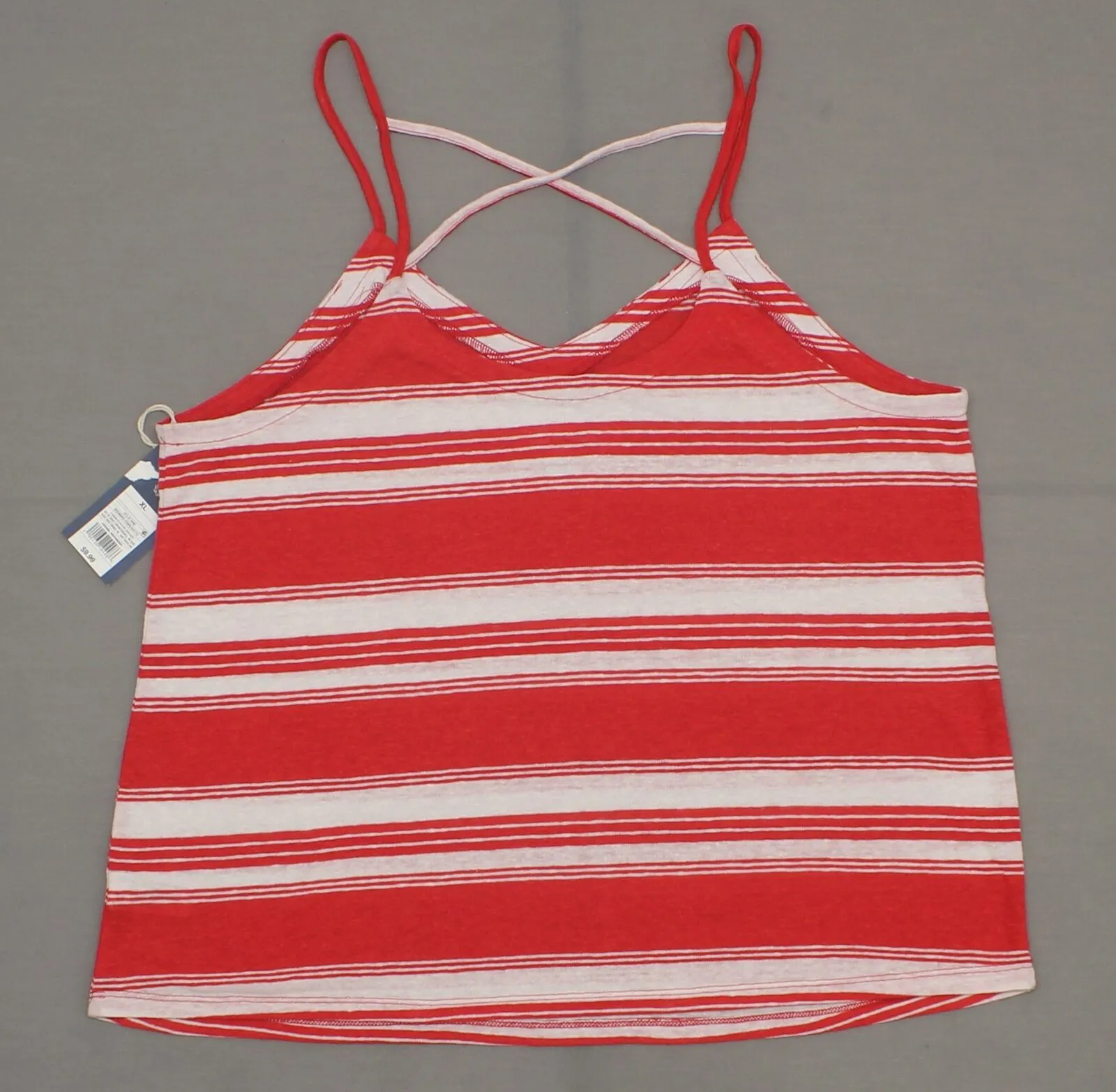 Universal Thread Women's Linen Blend Strappy Cross Back Tank Top