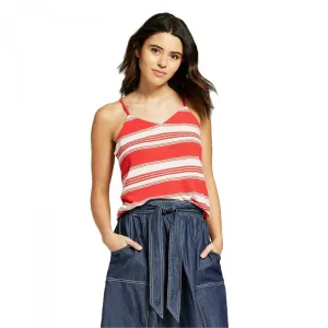 Universal Thread Women's Linen Blend Strappy Cross Back Tank Top