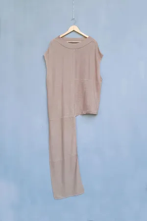 Urvashi Kaur   I   Chu TOP KNOT crinkle cotton nude TESSELLATE- 101