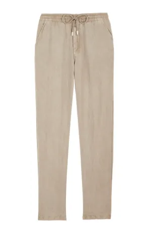 VILEBREQUIN Men Linen Pants Solid Mineral Dye