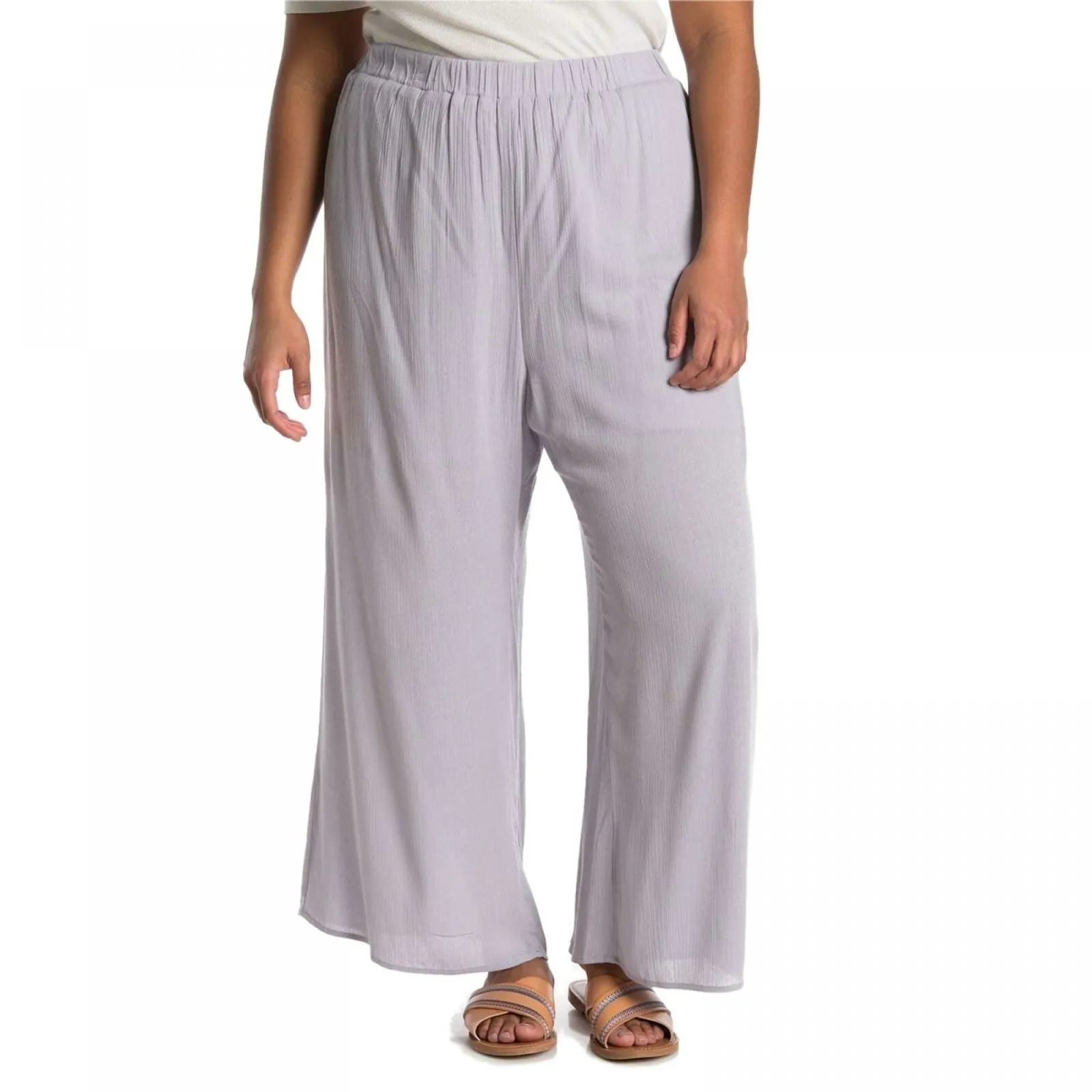 West Kei Plus Size Gauze Wide Leg Pants