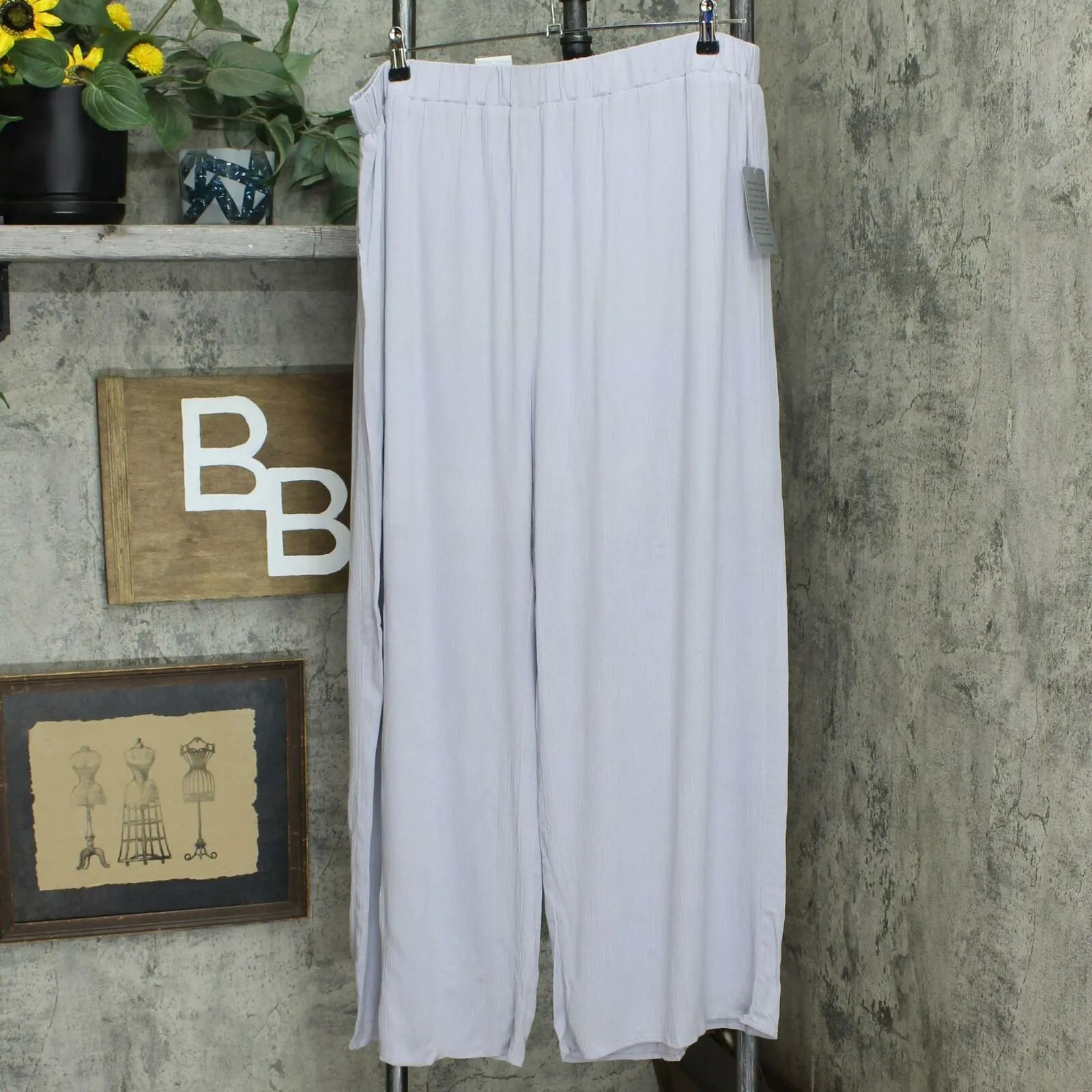 West Kei Plus Size Gauze Wide Leg Pants