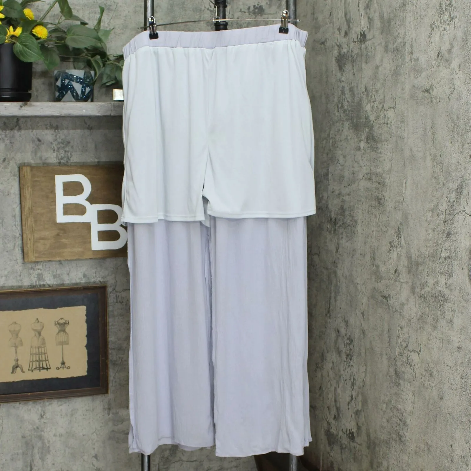 West Kei Plus Size Gauze Wide Leg Pants