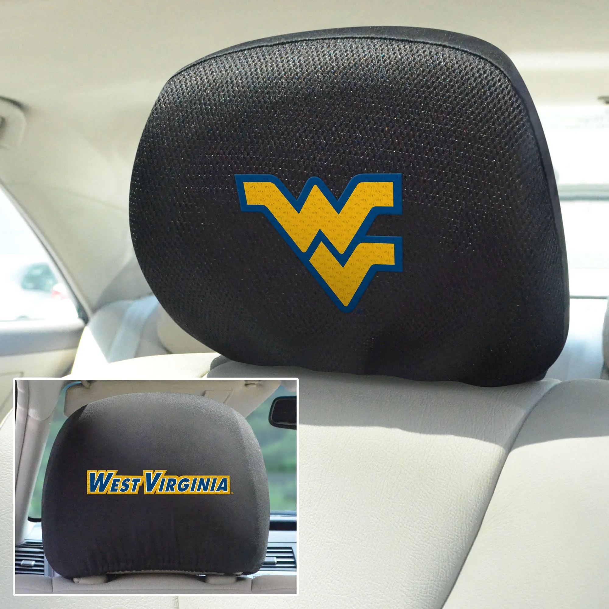 West Virginia University Head Rest Cover