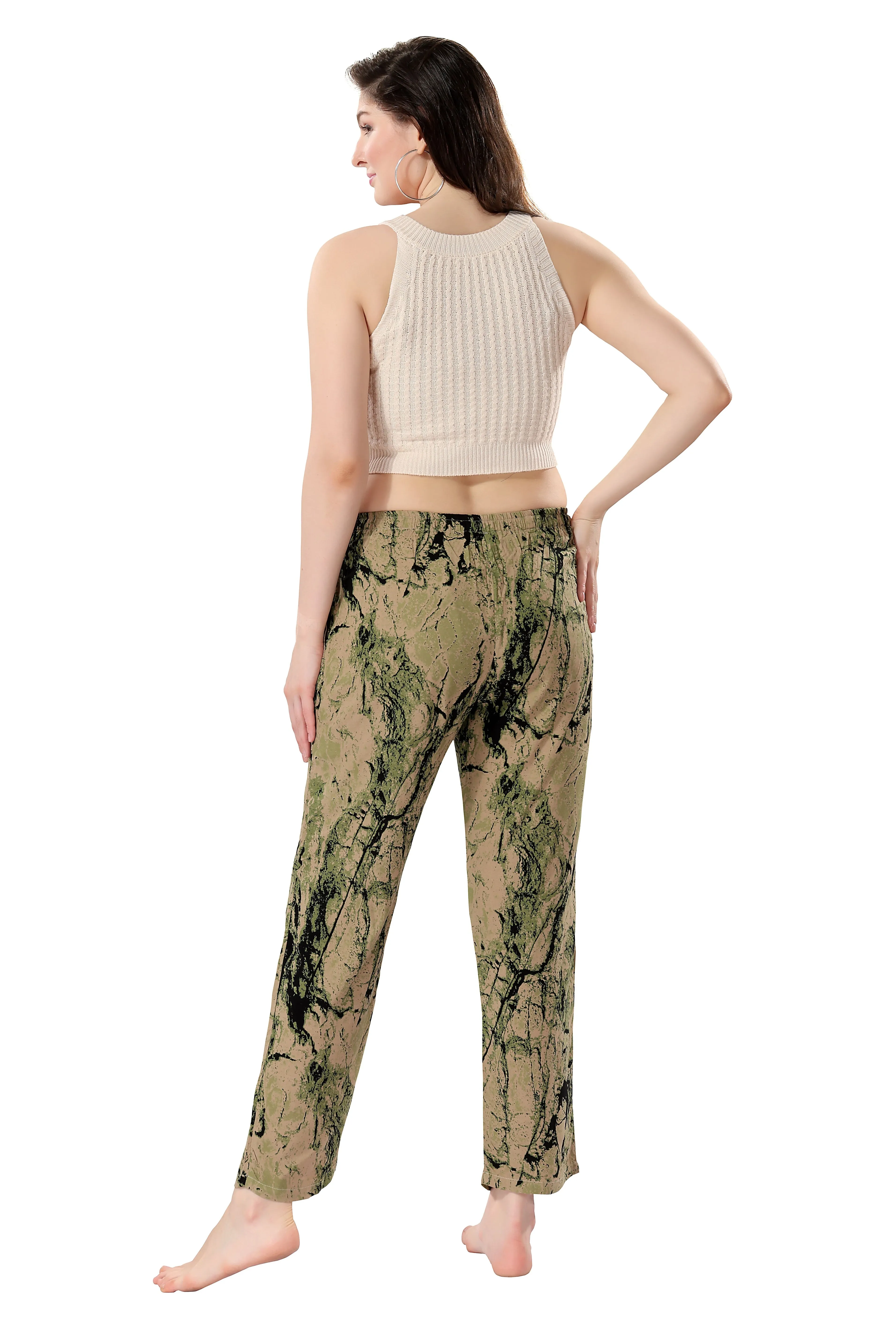 Women's Full-Length Premium Rayon Printed Pyjamas