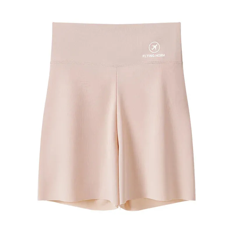 Women's Summer Safety Short Pants - High Waist Seamless Invisible Ice Silk, Ideal for Cycling