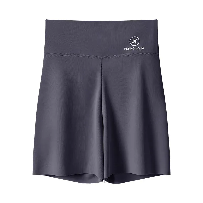 Women's Summer Safety Short Pants - High Waist Seamless Invisible Ice Silk, Ideal for Cycling