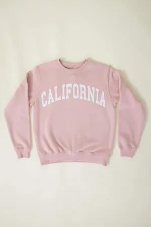 Youth Oversized California Graphic Sweatshirt for Girls in Pink | KT866-PINK